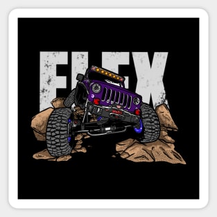 Purple Jeep Flex Sticker